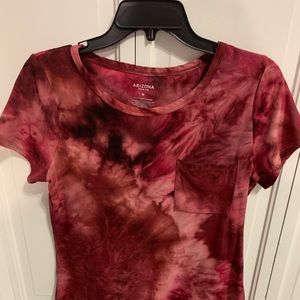 Cute Maroon Tie Dye T-shirt